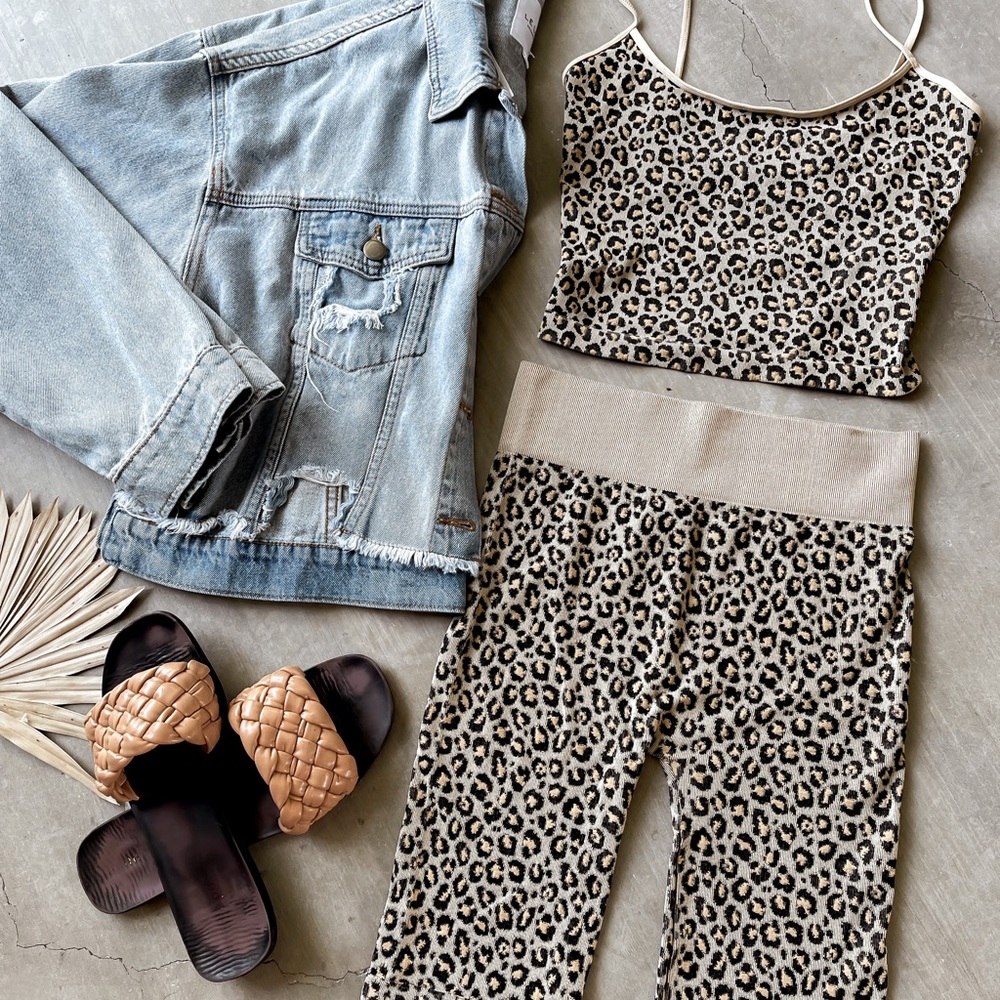 Niki Biki Leopard Athleisure Set